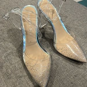 Gianni Bini clear heels with crystals